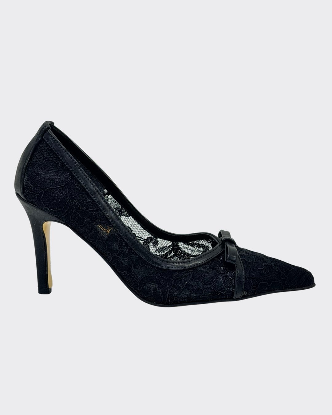 Özel Gübür Tasarımlı 9 Cm Rahat Topukluı Stiletto