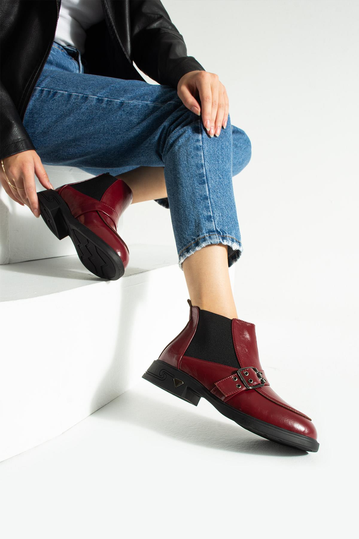 Pantolan Boy 3 Cm Tabanlı Toka Detaylı Bot