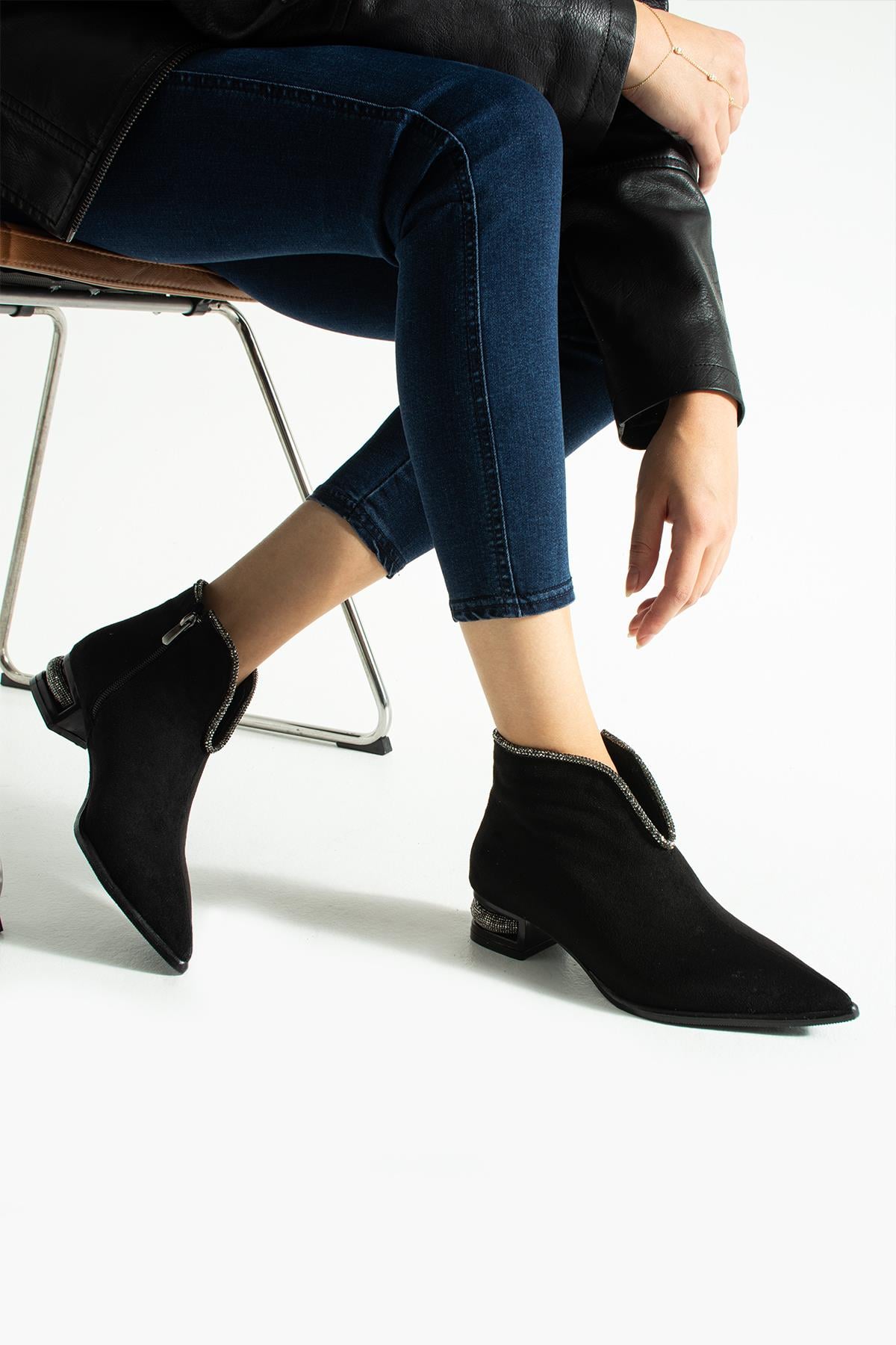 Pantolan Boy 4 Cm Tasarım Topuklu Tasarım BOT