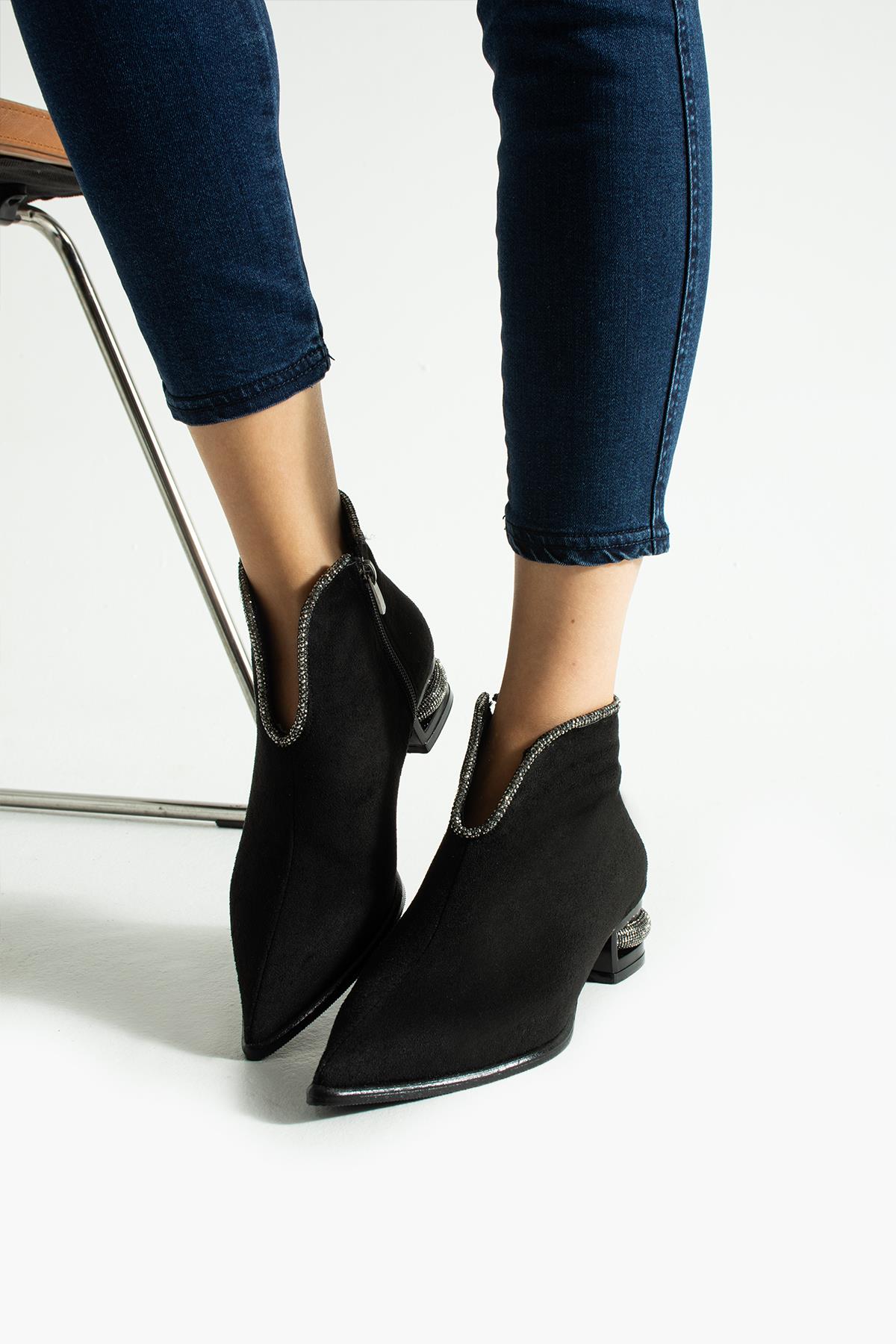 Pantolan Boy 4 Cm Tasarım Topuklu Tasarım BOT