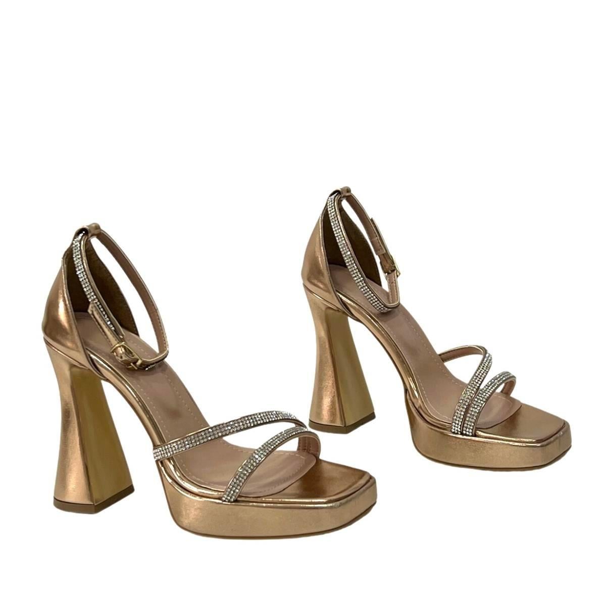 Rose Gold 12 Cm Platform Topuklu Rahat Ayakkabı