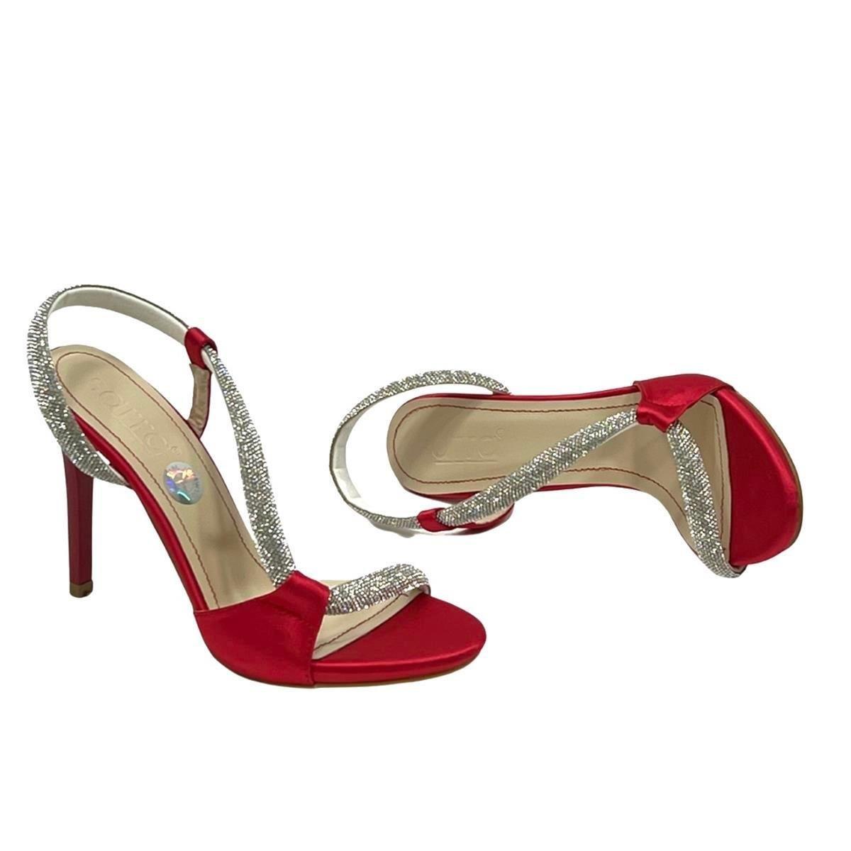 Saten Taş Bantlı 11 Cm Platform Topuklu Rahat Ayakkabı