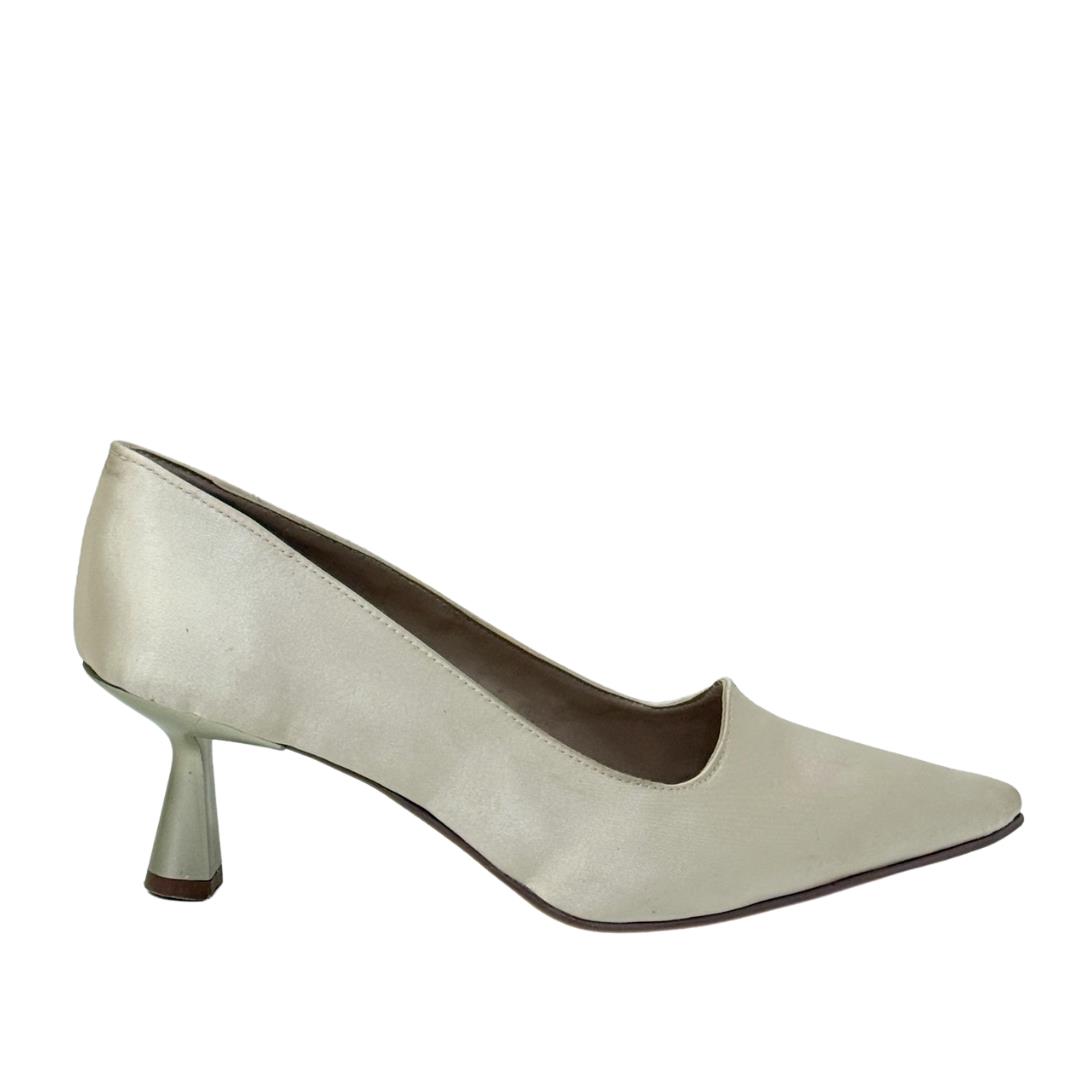 Saten Taşlı 7 Cm Rahat Topuklu Stiletto