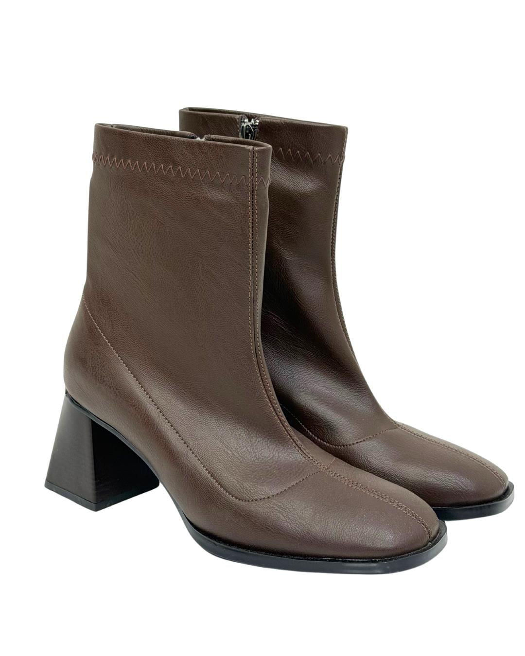 Streç 6 Cm Kalın Topuklu Bot