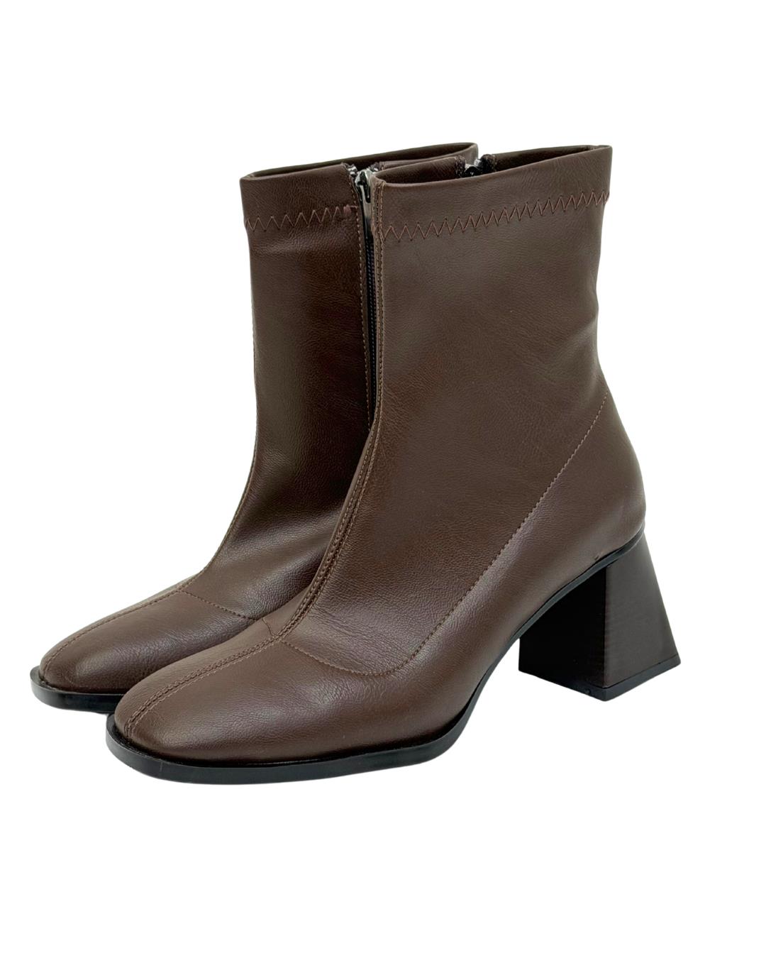 Streç 6 Cm Kalın Topuklu Bot