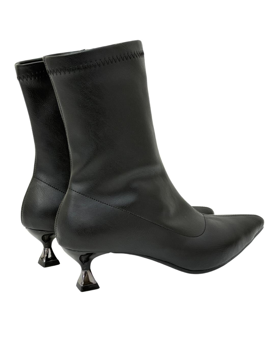 Streç Fındık Topuklu Stiletto Bot