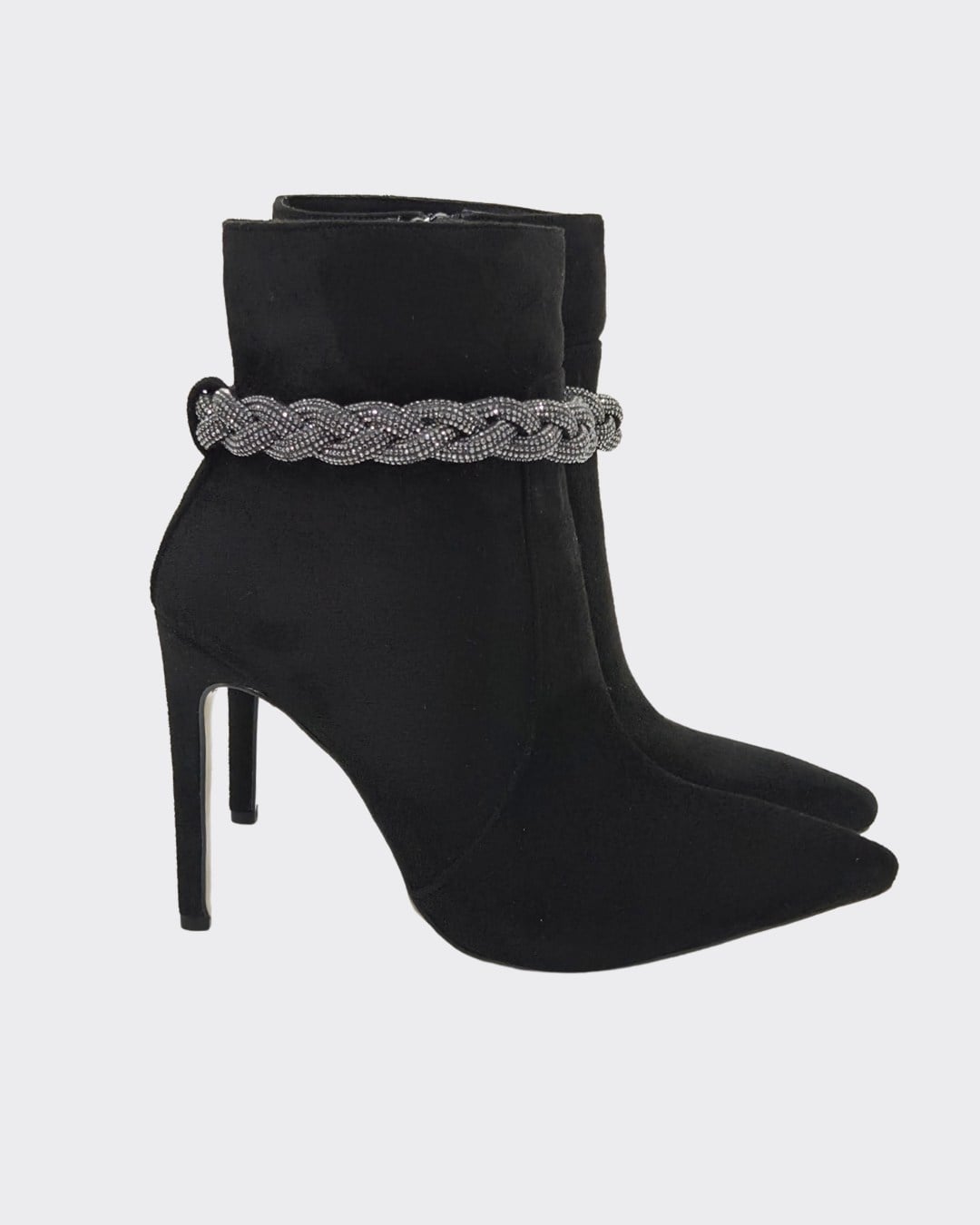 Süet 10 Cm Topuklu Stiletto Bot