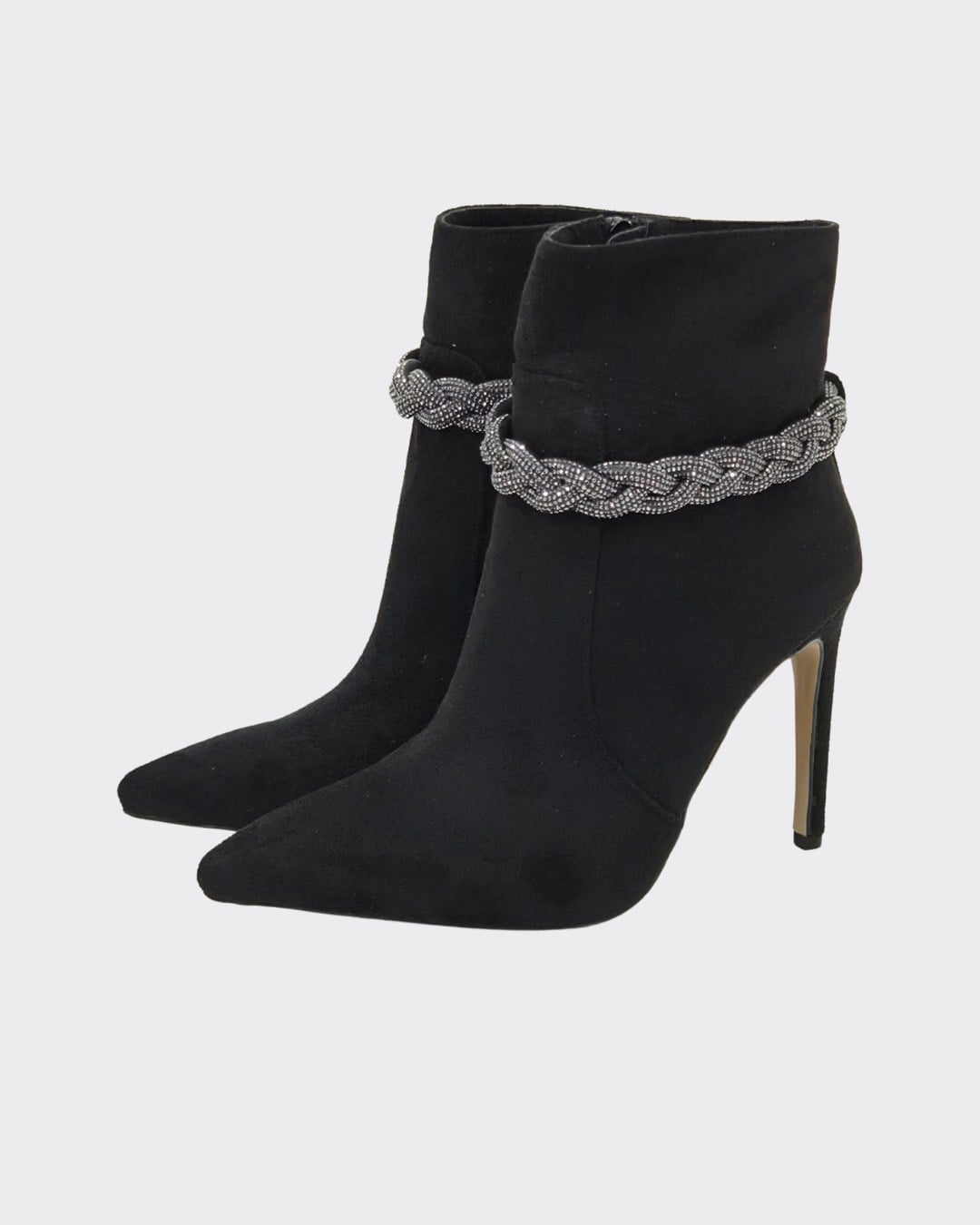 Süet 10 Cm Topuklu Stiletto Bot