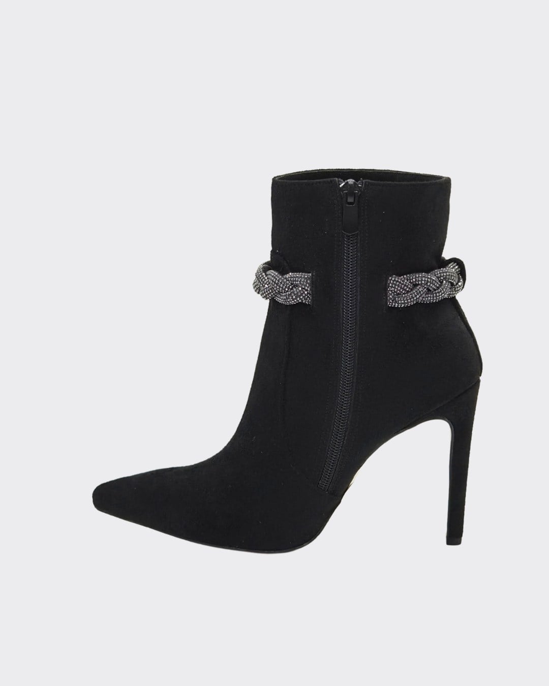 Süet 10 Cm Topuklu Stiletto Bot