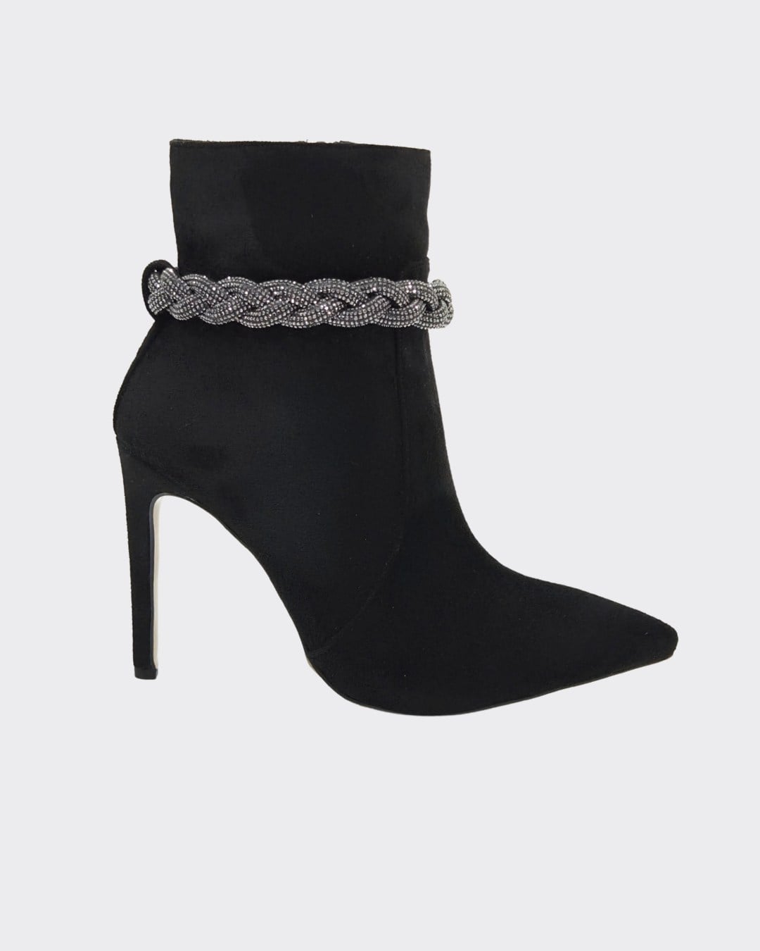 Süet 10 Cm Topuklu Stiletto Bot