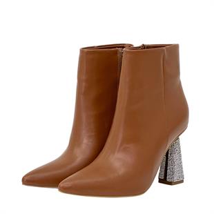 10 Cm Tasarım Taş Topuklu Stiletto Bot