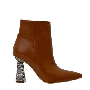 10 Cm Tasarım Taş Topuklu Stiletto Bot