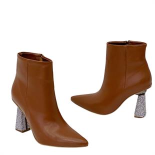 10 Cm Tasarım Taş Topuklu Stiletto Bot