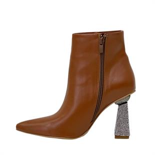 10 Cm Tasarım Taş Topuklu Stiletto Bot