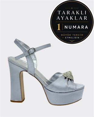 13 Cm Rahat Topuklu Toka Tasarımlı Platform Ayakkabı