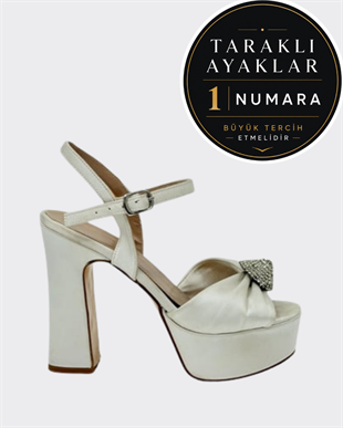 13 Cm Rahat Topuklu Toka Tasarımlı Platform Ayakkabı