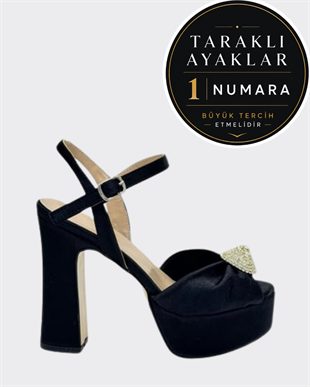 13 Cm Rahat Topuklu Toka Tasarımlı Platform Ayakkabı