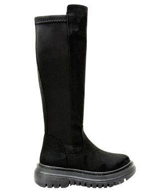 5 Cm Tabanlı Arkası Streç Çizme