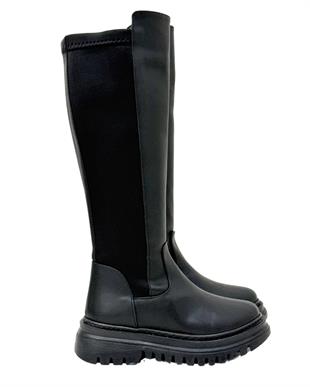 5 Cm Tabanlı Arkası Streç Çizme