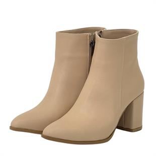 7 Cm Kalın Topuklu Sade Bot