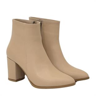 7 Cm Kalın Topuklu Sade Bot