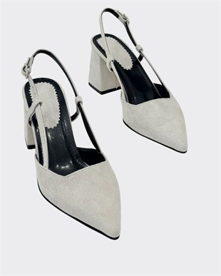8 Cm Kalın Topuklu Sade Stiletto