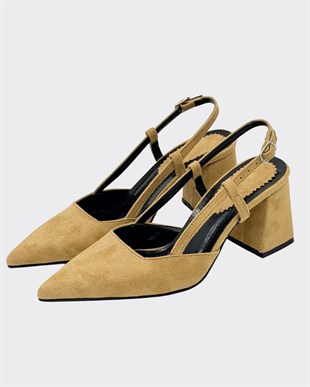 8 Cm Kalın Topuklu Sade Stiletto