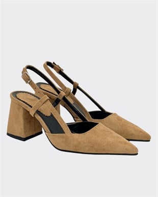 8 Cm Kalın Topuklu Sade Stiletto