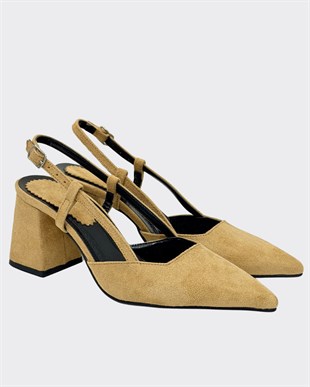 8 Cm Kalın Topuklu Sade Stiletto