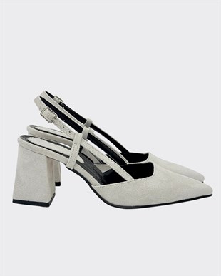 8 Cm Kalın Topuklu Sade Stiletto