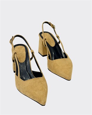 8 Cm Kalın Topuklu Sade Stiletto