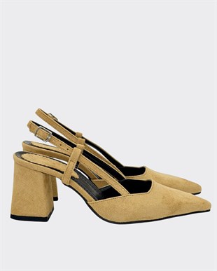 8 Cm Kalın Topuklu Sade Stiletto