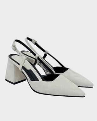 8 Cm Kalın Topuklu Sade Stiletto