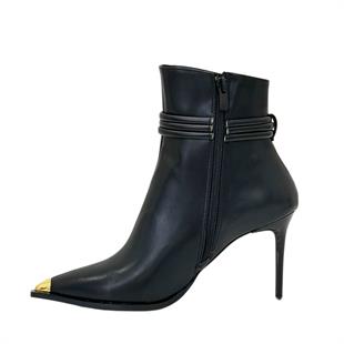 9 Cm Topuklu Toka Detaylı Tasarım Stiletto Bot