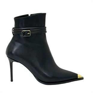 9 Cm Topuklu Toka Detaylı Tasarım Stiletto Bot