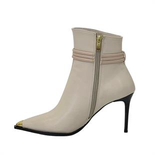 9 Cm Topuklu Toka Detaylı Tasarım Stiletto Bot