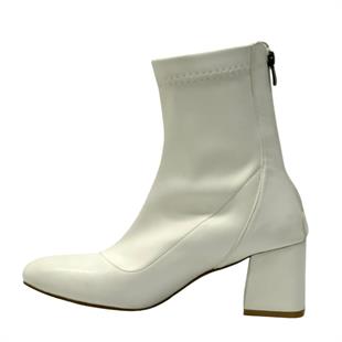 Arkadan Fermuarlı 6 Cm Rahat Topuklu Strec Bot