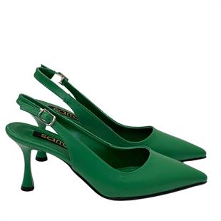 Arkası Açık 8 Cm Rahat Topuklu Stiletto