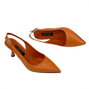 Arkası Açık 8 Cm Rahat Topuklu Stiletto