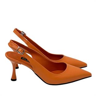 Arkası Açık 8 Cm Rahat Topuklu Stiletto