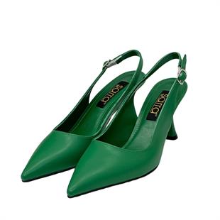 Arkası Açık 8 Cm Rahat Topuklu Stiletto