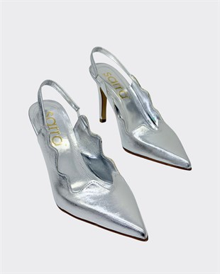 Asimetrik Kesimli 10 Cm Rahat Topuklu Stiletto