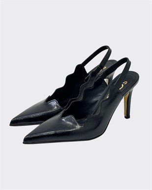 Asimetrik Kesimli 10 Cm Rahat Topuklu Stiletto