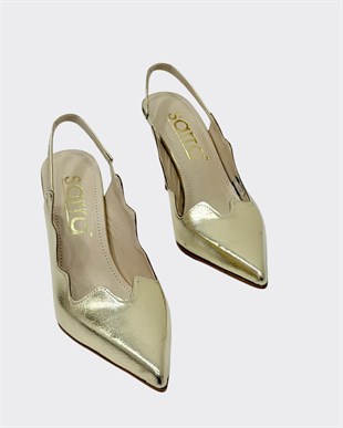 Asimetrik Kesimli 10 Cm Rahat Topuklu Stiletto