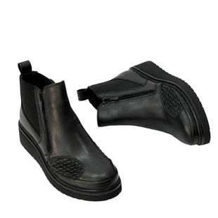 Çift Fermuarlı Hakiki Deri 4 Cm Dolgu Tabanlı Ortopedik Bot