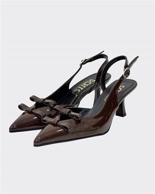 Çift Fiyonk Tasarımlı 7 Cm Rahat Topuklu Stiletto