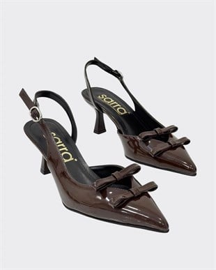 Çift Fiyonk Tasarımlı 7 Cm Rahat Topuklu Stiletto