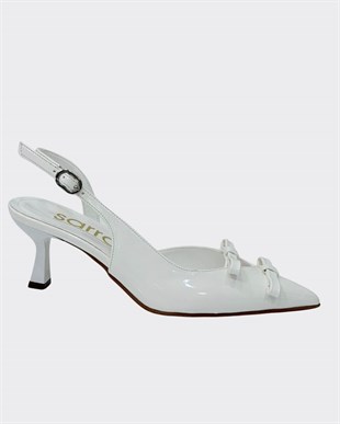Çift Fiyonk Tasarımlı 7 Cm Rahat Topuklu Stiletto