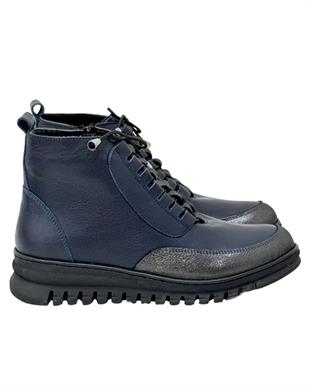 Fermuarlı Hakiki Deri 5 Cm Dolgu Topuk Bot