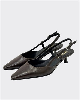 Fındık Topuk Sade 5 Cm Rahat Topuklu Stiletto